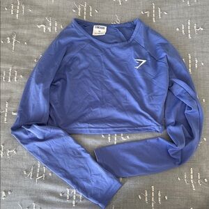 Gymshark Indigo Long Sleeve Crop Top
